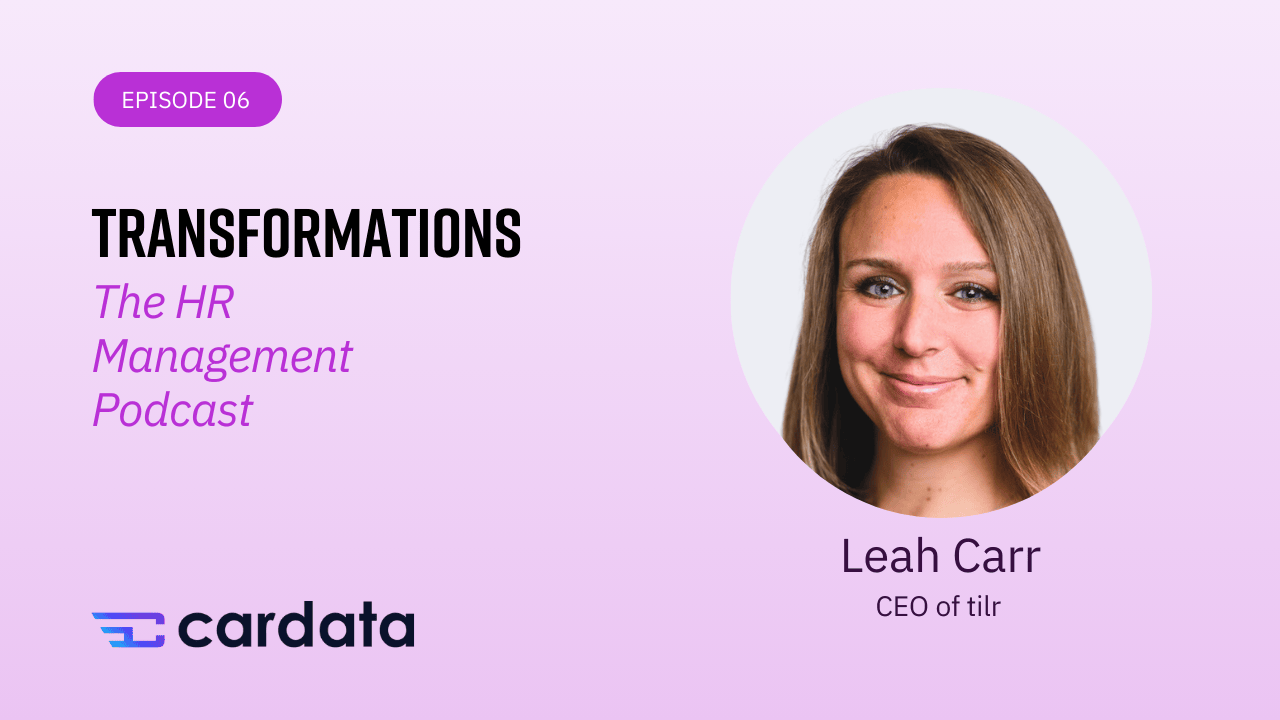 Podcast intro image featuring a headshot of Leah Carr