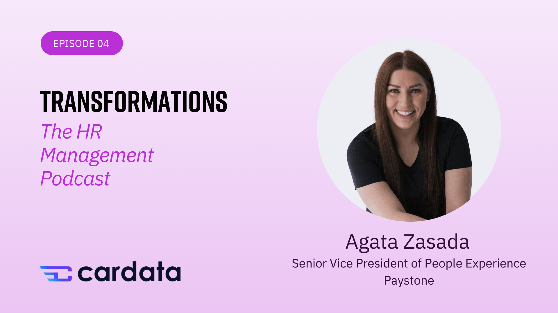Podcast intro image featuring a headshot of Agata Zasada